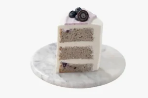 Blueberry Chiffon Cake Slice