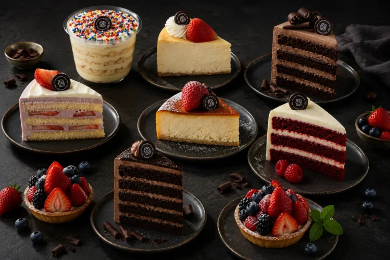 Paris Baguette Menu Cake Slices and tarts